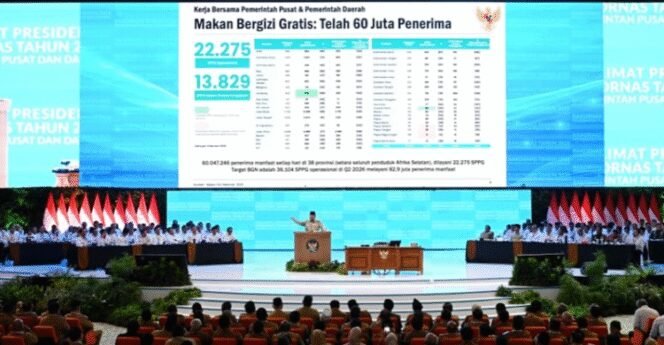 
					MBG Capai 60 Juta Penerima, Prabowo: 1 Juta Lapangan Kerja Telah Tercipta
