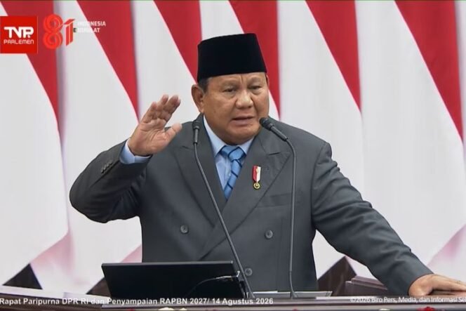 
					Pidato Presiden Prabowo Tegaskan APBN 2027 Jadi Instrumen Kesejahteraan Rakyat dan Pertumbuhan Ekonomi